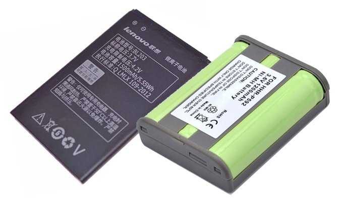 Li-ion and Ni─MH batteries