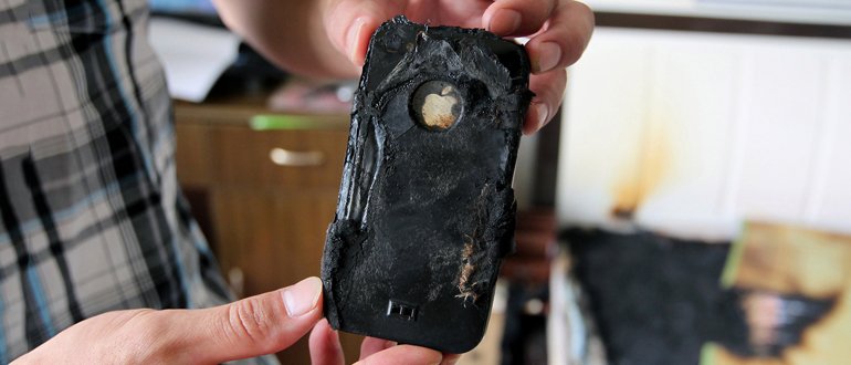 Explosion de téléphone